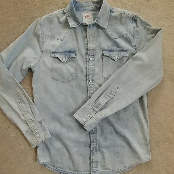 mens levi's barstow denim shirt